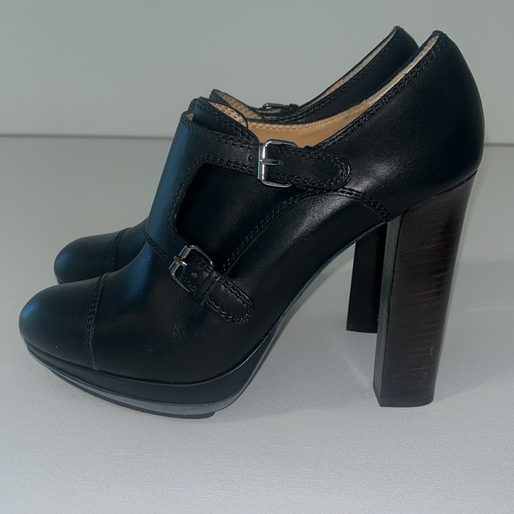Lanvin high heel black leather boots size 39 1/2 - Picture 3 of 7